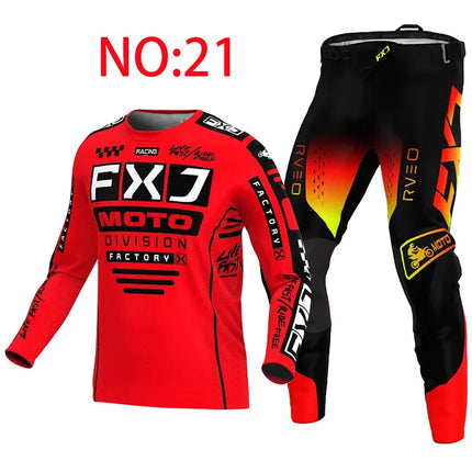 motocross child set Motorcycle jersey and pants kids clothing big boy girl Youth mx gear set Customized Number Nameracing suit