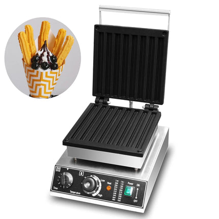 Churro Maker Machine Nonstick Commercial Spanish Churros Maker Home Countertop Waffle Baker Machine Makes 8 Waffle