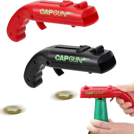 Portable Cap Gun Beer Bottle Opener Beverage Drinking Opening Gun Cap Launcher Kitchen Party Supply Bar Tool Kitchen Accessorie