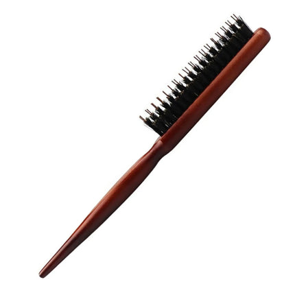 Natural Boar Bristle Hair Fluffy Comb Wood Handle Hair Brush Anti-static Barber Hair Comb Scalp Massage Hairdresser Styling Tool