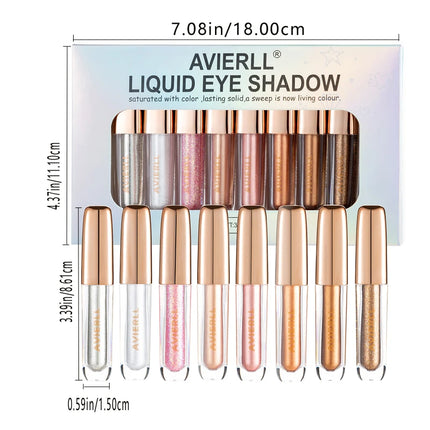 Liquid Eyeshadow Set  Glitter Eye Shadow Stick Kit Quick-Drying Long Lasting For Women Makeup Set
