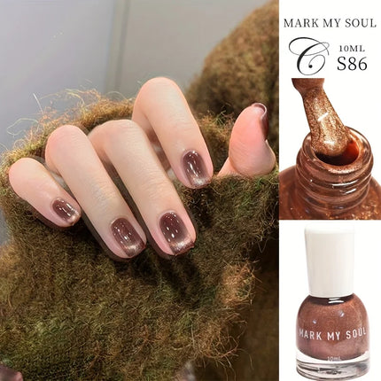 S86 Wenyu 10ml No  Bake Cat Eye Nail Polish quick  drying long  lasting non  peelable oily with fragrance