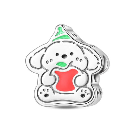 Hot Sale 925 Sterling Silver Puppy Beads & Teddy & Golden Retriever Dangle Charm Fits Bracelet Beloved Pet Pendant Gifts