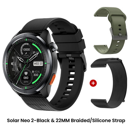 HAYLOU Solar Neo 2 Voice Calling Smartwatch 1.43'' HD AMOLED Display 24h Health Monitoring 150+ Sports Modes 1ATM Smart Watch