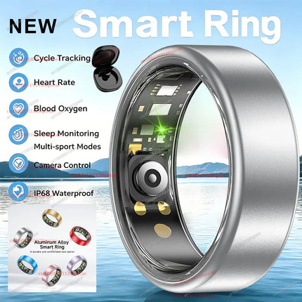 Colorful Smart Ring Women Men Blood Pressure Heart Rate Monitoring IP68 Waterproof 100+Sport Mode Super Light Smartring 2026 New