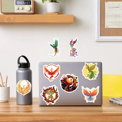 Phoenix Logo Icon Stickers DIY Kids Toy Gift Waterproof Decal for Laptop Scrapbook Luggage Bottles Diary Decorative