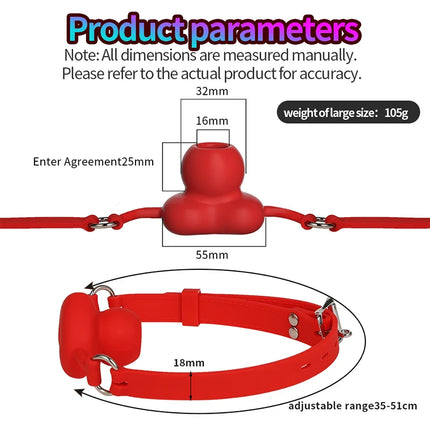 All silicone Sex Mouth Gag Adjustable Belt Mouth Ball Slave Flirting Fetish Roleplay Props SM Bondage Sex Toys For Women Men Gay