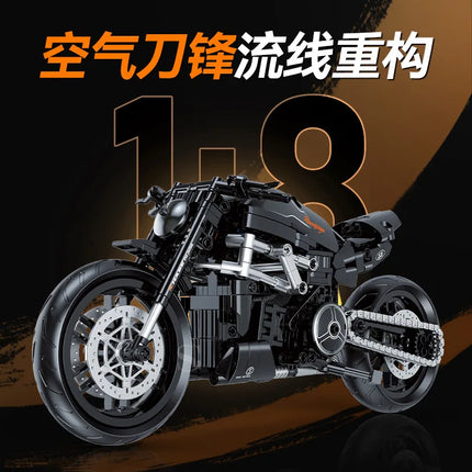 New 1:8 XDiavel s Classic City Racing Motorcycle Building Blocks Sets MOC Desertx Motorbike Bricks Toys Kids Gifts for Boys