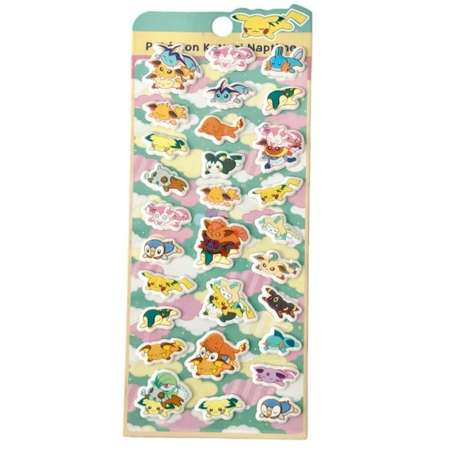 Genuine Pokemon Pikachu Stickers Cartoon 3D Foam Toys Decals For Scrapbooks Phones Helmets Water Mugs Decor Sticker Girls Gifts