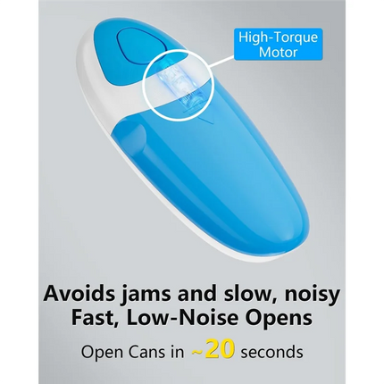 B59B-One Touch, Easy To Clean, Electric Can Opener For Seniors Arthritis-Battery Operated, Hands Free, Automatic Functionality