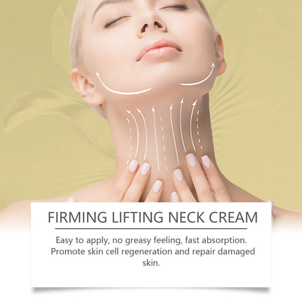 Ah-8 Tightening Neck Cream with Roller Contains Hexapeptide, Moisturizes, Tightens, Lifts Sagging Skin, and Repairs Wrinkles. Neck Lotion.
