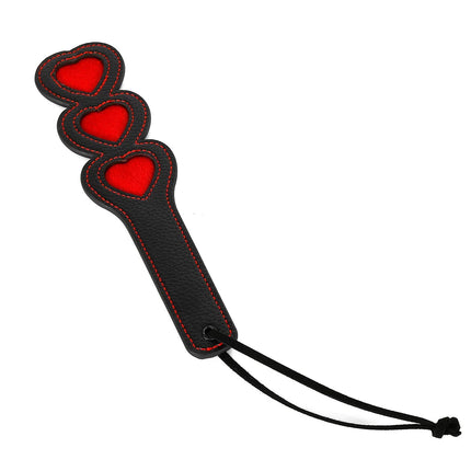Black Red Heart Flogger Leather Bdsm Whips Spanking Paddle Slave Adult Sex Toys for Womans Bondage Restraints Whips Sex Shop ﻿