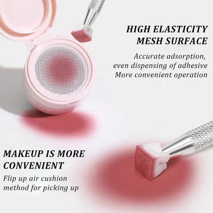 12 Colors Nail Polish Patting Glue Pink Color Nail Art Air Cushion Glue High Saturation Gypsum Painting Glue for DIY Home Salon