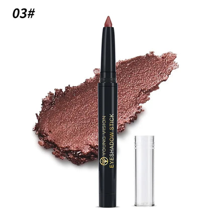 Glitter Brown Eyeshadow Pen Waterproof Lasting Shimmer Matte Lying Silkworm Eyeshadow Pencil Highlighter Stick Eyes Makeup Tools