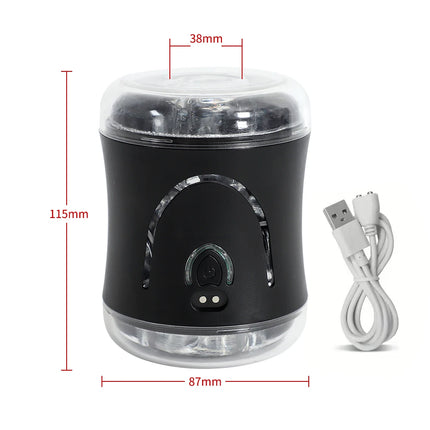 Telescopic rotating masturbation cup with sound sucking penis pump pocket vagina oral sex toy masturbator piston fully automatic