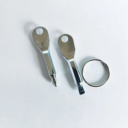 New Portable Screwdriver Outdoor EDC Key Chain Portable Multifunctional Flat Head Screwdriver Cross Key Ring Wholesale