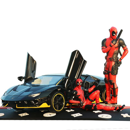 Hot Movie Marvel Deadpool spiderman Mini Figure Car Decoration Center Console Rearview Mirror Decor For home Accessories