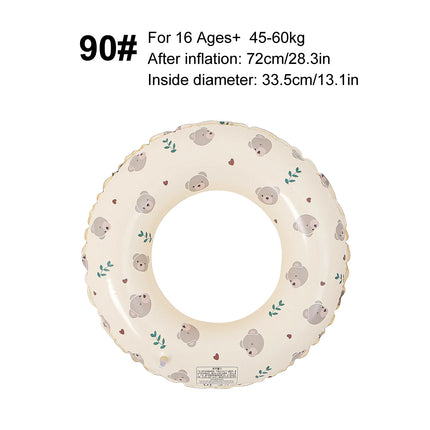 1PC Inflatable pool floats, retro bear-shaped swim rings, safety-rated pool floats, for outdoor and beach use