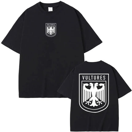 Rapper Kanye West New Music Album Vultures Graphic T-Shirts Men Women Hip Hop Street Fashion Oversized Tees Pure Cotton Tops