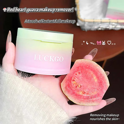 Mild non-irritating Makeup Remover LUCKGO Guava Plant Extract Deep Clean, Moisturizing, Strong Eye Makeup Removal power