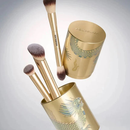 Hourglass Makeup Brush - 3piece Foundation Brush Loose Powder Brush Concealer Brush New Design + Brush Cartridge