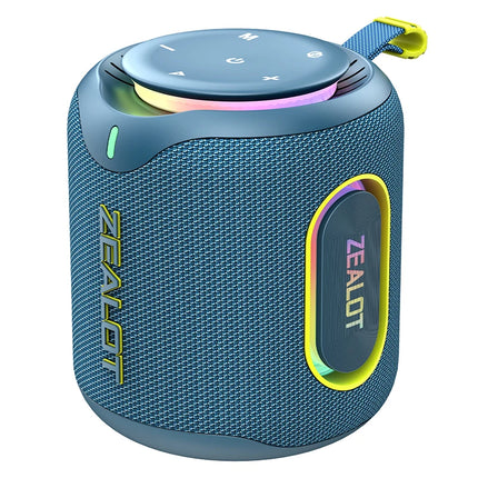 ZEALOT-M1 30W Wireless Speaker RGB Light 30H Playtime Waterproof IPX6 Dual Pairing 6000mAh Battery Portable Wireless Speaker