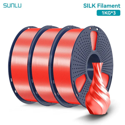 SUNLU 3KG 3D Printer Shiny Silk PLA Filament 1.75mm 1000g 3D Printer Neatly Wound 3D Filament for 3D Printer& 3D Pen
