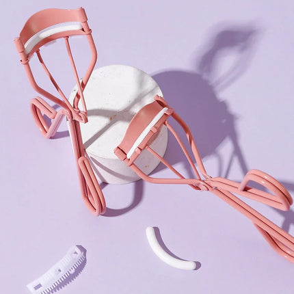 Eyelash Curler Comb Eyelashes Fits All Eye Shapes Lash Lift Curling Clip Eye Makeup Tools With 1 Silicone Refill Pads
