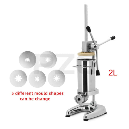 Stainless Steel 2L Manual Churros Churrera Maker Churro Making Machine For Snack And Dessert Shop
