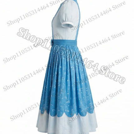 2026 Fantasia Holly Wheeler Cosplay Girls Blue Dress Brown Cloak Suits Monster Things Season 5 Roleplaying Carnival Outfits