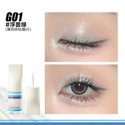 Judydoll Shimmer Metallic Glitter Eyeshadow Highly Pigmented Long Lasting Waterproof Liquid Matte Shadow Eye Makeup Cosmetics