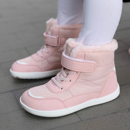2024 Kids Wide Toe Barefoot Snow Boots | Boys/Girls Winter Minimalist Sneakers | Girls Boys Warm Boot Toddler Little Big Kids
