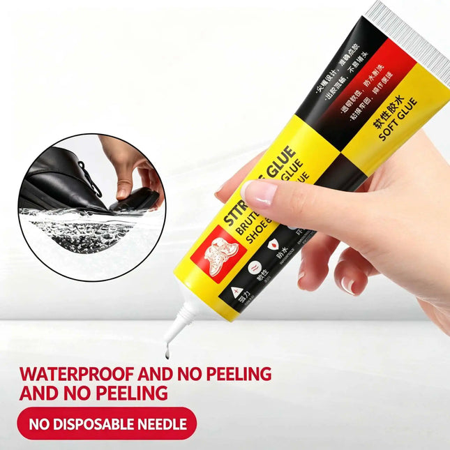 60ml Clear Shoe Repair Adhesive Quick-drying Low Odor Strong Adhesive Soft Resin Shoe Glue for Fixing Worn Shoes or Boots