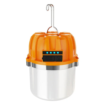 500W LED Camping Lantern USB Rechargeable Portable Lamp Bulb Flashlight with Power Display Emergency Light for Outdoors Fishing
