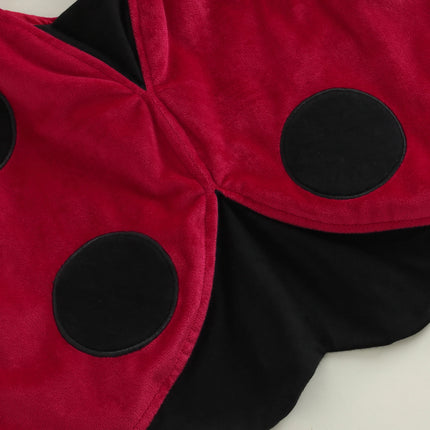 Toddlers Ladybird Costume, Baby Ladybug Cape + Headband Set for Cosplay, Halloween Party, Photography, 6 Months to 3 Years