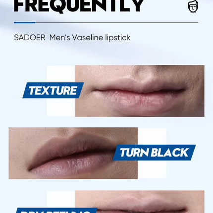 SADOER Men's Lip Balm Moisturizing Anti Cracking Repair Nourishing Hydrating Lipstick Men Lips Skin Care Products