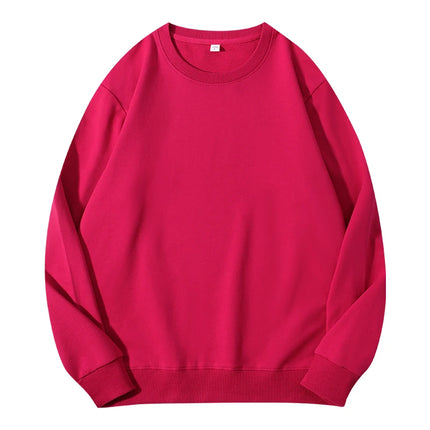 Autumn O-Neck Cotton Women's Sweatshirt Hoodies Basic Loose Casual Women Pullover Solid Sweatshirt Ladies Tops Factory Wholesale