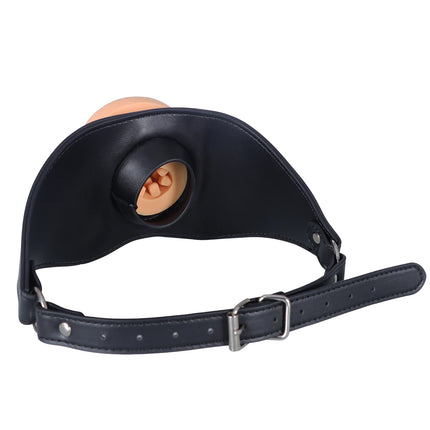 Silicone Realistic Pocket Pussy Vagina Adult Masturbator Mouth Gag Leather Strapson Gags Bdsm Bondage Sex Toys For Adults 18+