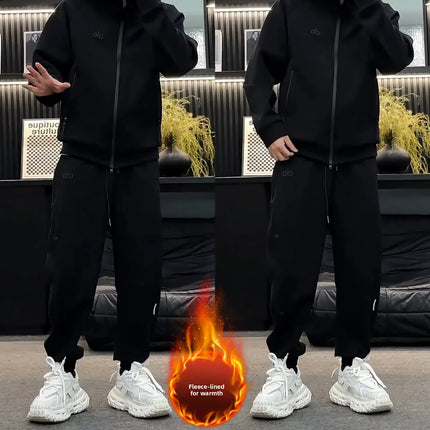 Men's Casual Hoodie & Sweatpants Set - Autumn Two-Piece Couple Outfit