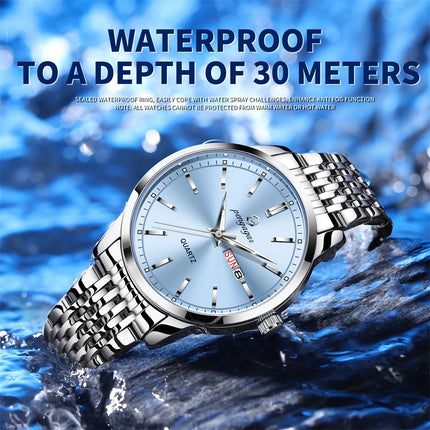 2025 New Top Brand Luxury Men's Wristwatch Waterproof Luminous Date Men's Watches Stainless Steel Quartz 43mm Men's Watch Male Watch