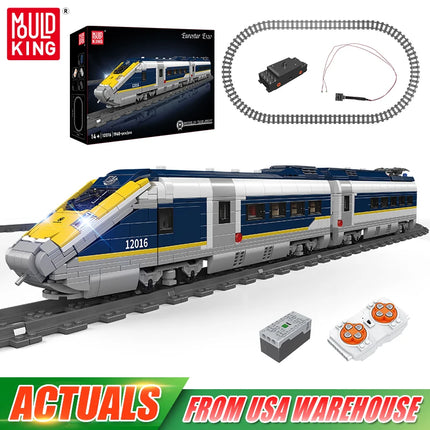 Mould King 12016 Technical Train Toys The RC Eurostar E320 Building Block Assembly Locomotive Brick Set Kids Christmas Gift