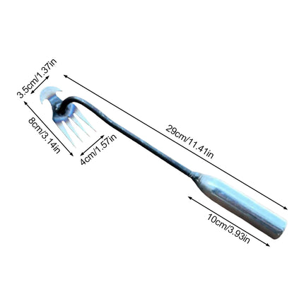 L Shaped Hand Crevice Weeder Root Remover Tool Outdoor Weeder Portable Weed Puller Handled Up Manual Stainless Steel Garden Tool