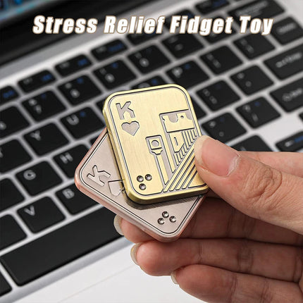 Sliding cover push card micro creative fingertip gyroscope, with diverse shapes, EDC Stress-relieving office desktop toys