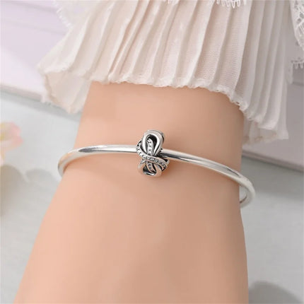 Original 925 Sterling Silver Charms Beads Cute Mushroom Unicorn Love Wings Pearl Charm for Bracelet Pendant Woman Girl Jewelry