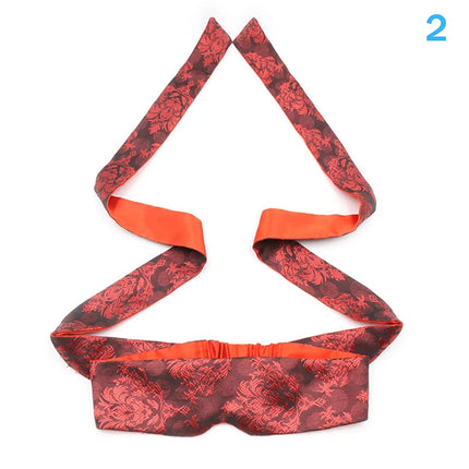 1Pc Satin Sensory Blindfold ,Deep Red Double-Layer Padded Design Bondage Eye Mask for Adult Couples Play & Sensory Exploration