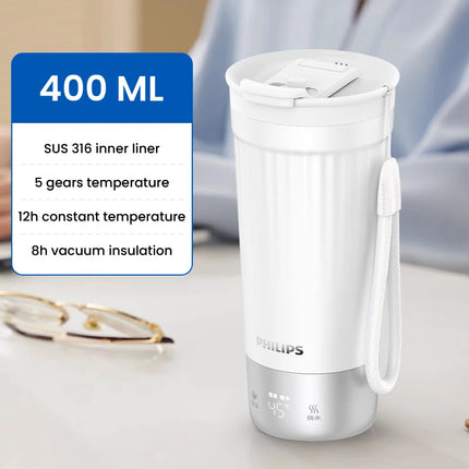 Philips Electric Kettle Bottle 400ml electric heating cup NTC temperature control 110V-240V thermos cup