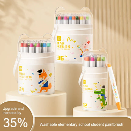 Jumbo Crayons for Toddlers Crayons Non Toxic Washable Oil Painting, Silky Large Crayons, Safe for Babies and Children Gifts