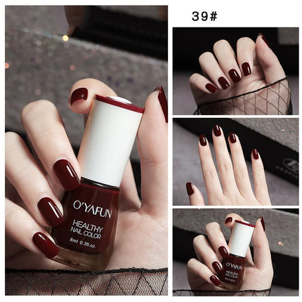 40 Colors Nail Polish Quick Dry No-bake Lasting Water-based Tearable Manicure Not Easy To Fade Semi-permanent Varnish Nail Art