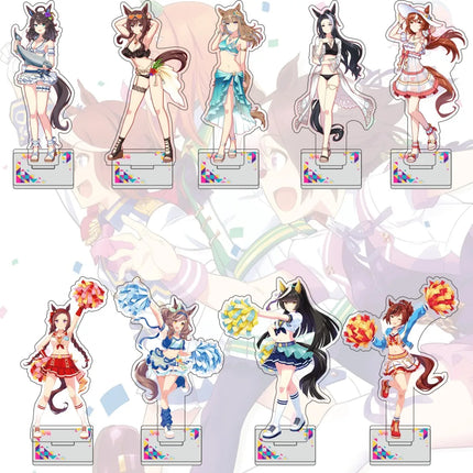 Anime Umamusume 15CM Acrylic Standee Character Special Kitasan Cute Model Decorative Desk Item Gift for Fans Keychain