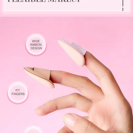 50/100PCS Mini Finger Puff Makeup Sponge Puffs Concealer Foundation Air Cushion Cosmetic Tool Dry Wet For Women Beauty Wholesale